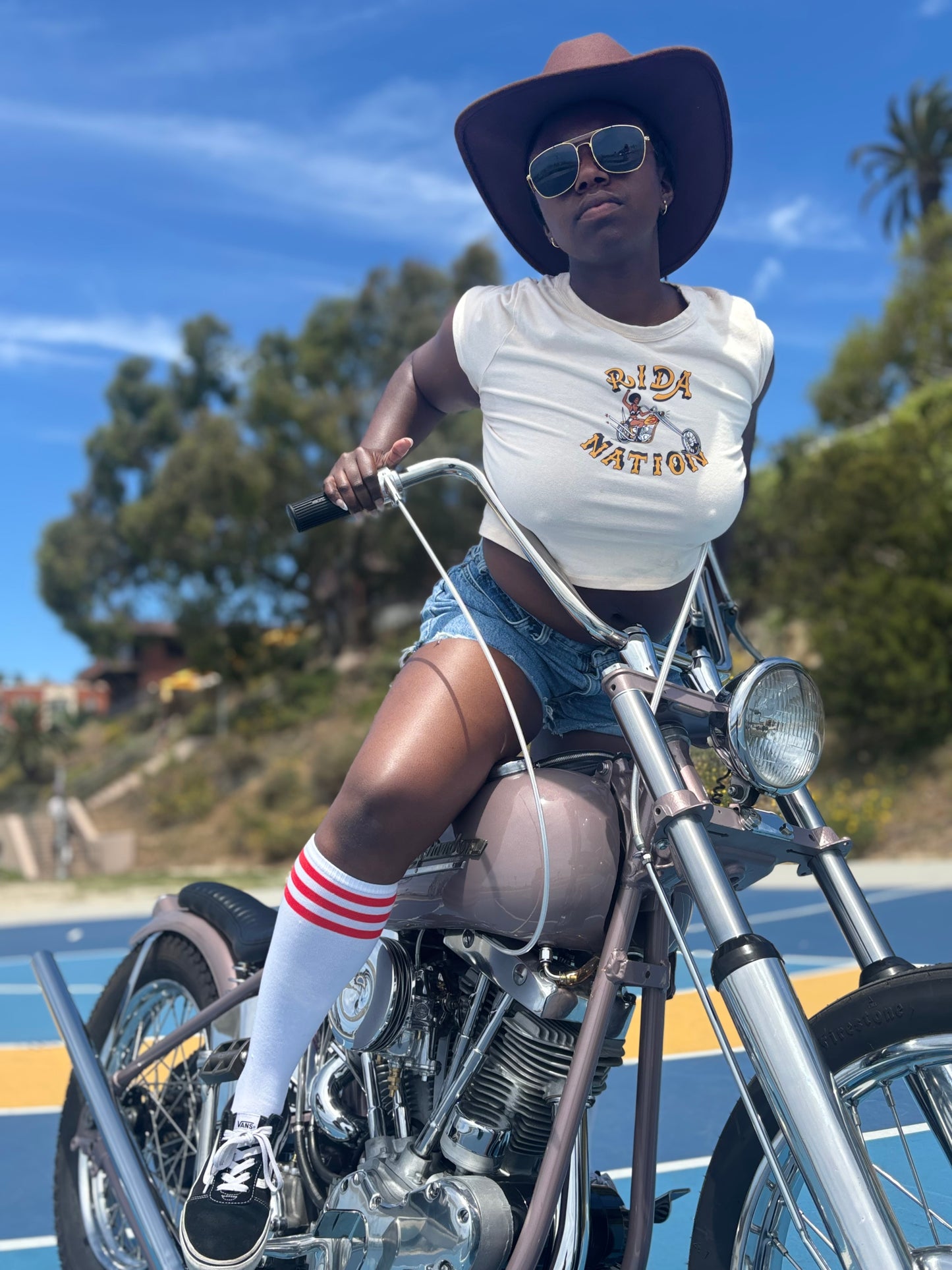 Rida Nation Tan Crop Top