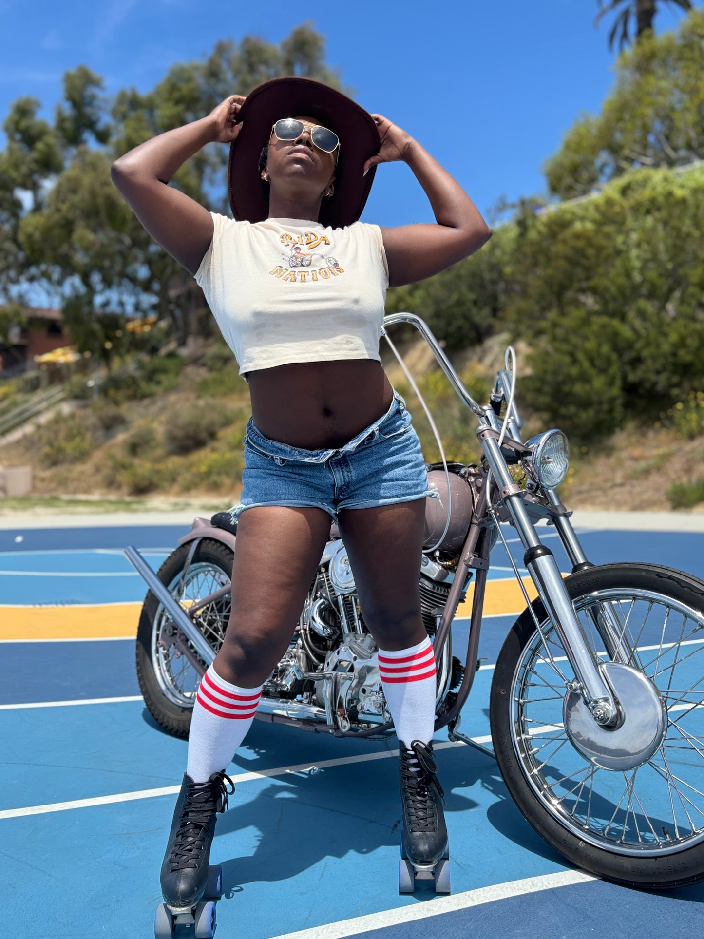 Rida Nation Tan Crop Top